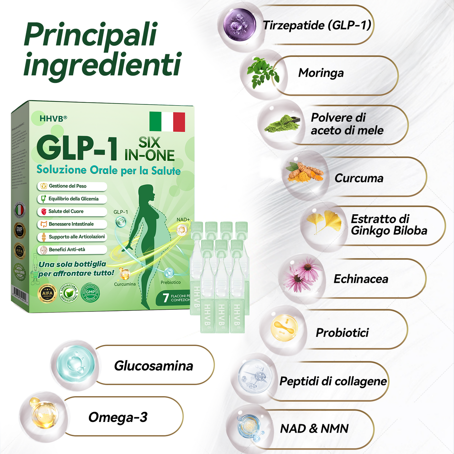 𝐇𝐇𝐕𝐁® 🏅 𝐆𝐋𝐏-𝟏 𝐒𝐨𝐥𝐮𝐳𝐢𝐨𝐧𝐞 𝐎𝐫𝐚𝐥𝐞 𝐒𝐞𝐢-𝐢𝐧-𝐔𝐧𝐨 𝐩𝐞𝐫 𝐥𝐚 𝐒𝐚𝐥𝐮𝐭𝐞 (𝐬𝐨𝐥𝐨 𝐮𝐧𝐚 𝐯𝐨𝐥𝐭𝐚 𝐚𝐥 𝐠𝐢𝐨𝐫𝐧𝐨, 𝐫𝐢𝐬𝐮𝐥𝐭𝐚𝐭𝐢 𝐯𝐢𝐬𝐢𝐛𝐢𝐥𝐢 𝐢𝐧 𝟕 𝐠𝐢𝐨𝐫𝐧𝐢) 👩‍⚕️ 𝐏𝐞𝐫 𝐨𝐛𝐞𝐬𝐢𝐭à, 𝐬𝐚𝐥𝐮𝐭𝐞 𝐜𝐚𝐫𝐝𝐢𝐨𝐯𝐚𝐬𝐜𝐨𝐥𝐚𝐫𝐞, 𝐝𝐢𝐚𝐛𝐞𝐭𝐞, 𝐚𝐩𝐧𝐞𝐚 𝐧𝐨𝐭𝐭𝐮𝐫𝐧𝐚, 𝐬𝐚𝐥𝐮𝐭𝐞 𝐢𝐧𝐭𝐞𝐬𝐭𝐢𝐧𝐚𝐥𝐞, 𝐩𝐫𝐨𝐛𝐥𝐞𝐦𝐢 𝐚𝐫𝐭𝐢𝐜𝐨𝐥𝐚𝐫𝐢 𝐞 𝐦𝐨𝐥𝐭𝐨 𝐚𝐥𝐭𝐫𝐨.