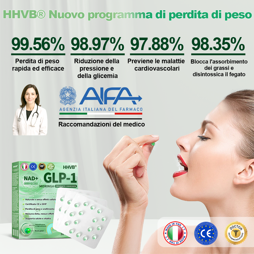 Sconto del 30% per un periodo limitato. Molti utenti scelgono di acquistare 6 scatole di HHVB® alla volta (fornitura di 60 giorni), in quanto ciò non solo stabilizza i risultati, ma offre anche un'offerta combinata di grande valore! 👍